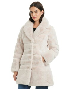 �W���[���Y�j���[���[�N ���f�B�[�X �A�E�^�[ �W���P�b�g�E�u���]�� �R�[�g Jones New York Women's Faux-Fur Notched-Collar Coat P/XXS-XXL Champagne �V�����p��