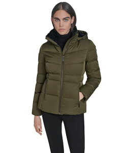 �J���o���N���C�� ���f�B�[�X �A�E�^�[ �W���P�b�g�E�u���]�� �R�[�g Calvin Klein Women's Faux-Fur-Lined Hooded Puffer Coat Twig