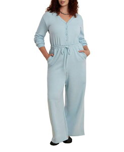 yz GNC fB[X WvX[c gbvX Women's Elements Plus Size Button Up Long Sleeve Jumpsuit Skyride