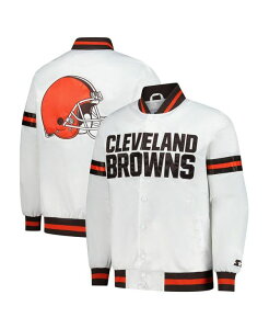 �X�^�[�^�[ �����Y �A�E�^�[ �W���P�b�g�E�u���]�� �W���P�b�g Starter Men's White Cleveland Browns Scout Full-Snap Varsity Jacket White �z���C�g