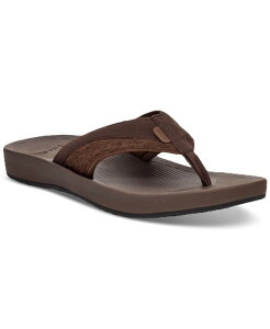 �T�k�[�N �����Y �V���[�Y �T���_�� Sanuk Men's Cosmic Seas Slip-On Thong Sandals Brown �u���E��