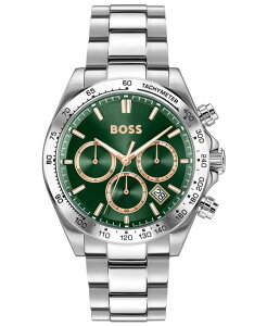 �q���[�S�{�X �����Y �A�N�Z�T���[ �r���v T�V���c Hugo Boss Men's Hero 2.0 Quartz Fashion Chrono Stainless Steel Watch 44mm Silver-tone �V���o�[