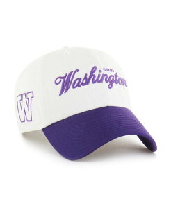 yz 47uh Y Xq ANZT[ Men's White Washington Huskies Contemporary Basics Foundation Clean Up Adjustable Hat Cream