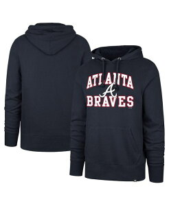 47 uh Y AE^[ p[J[EXEFbg g[ t[X p[J[ '47 Brand Men'sNavy Atlanta Braves Big Tall Velocity Fleece Pullover Hoodie Navy lCr[