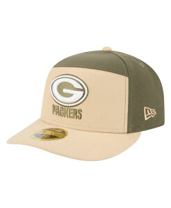 �j���[�G�� �����Y �A�N�Z�T���[ �X�q New Era Men'sLight Beige/Olive Green Bay Packers Two-Tone Color Pack Split Panel 59FIFTY Fitted Hat Light Beige Olive �I���[�u
