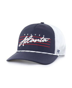 47 uh Y ANZT[ Xq bV _E '47 Brand Men's Navy Atlanta Braves Brrr Downburst Mesh Hitch Adjustable Hat Navy lCr[
