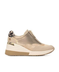 LV^C fB[X V[Y Xj[J[ Women's Wedge Sneakers By XTI Beige x[W