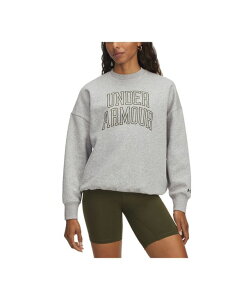 A_[A[}[ fB[X AE^[ p[J[EXEFbg XEFbg Vc t[X Under Armour Women's Rival Fleece Oversized Varsity Sweatshirt Halo Gray Light Heather / / Expedition Green O[