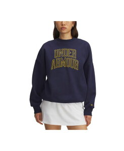 A_[A[}[ fB[X AE^[ p[J[EXEFbg XEFbg Vc t[X Under Armour Women's Rival Fleece Oversized Varsity Sweatshirt Midnight Navy / / Gold League lCr[