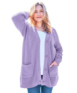 yz E[} EBYC fB[X jbgEZ[^[ AE^[ Women's Within Button-Front Shaker Cardigan Soft iris
