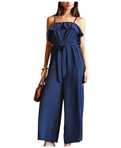 �J�b�v�V�[ ���f�B�[�X �g�b�v�X �W�����v�X�[�c Cupshe Women's Sunday Glow Blue Jumpsuit Dark blue �u���[