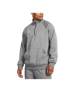 A_[A[}[ Y AE^[ p[J[EXEFbg t[X Under Armour Men's Rival Fleece Quarter-Zip Pullover Castlerock Light Heather / / White zCg