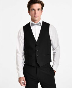 �J���o���N���C�� �����Y �g�b�v�X �x�X�g �E�[�� Calvin Klein Men's Slim-Fit Wool-Blend Tuxedo Vest Black �u���b�N