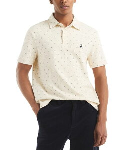 �i�E�e�B�J �����Y �g�b�v�X �|���V���c �v�����g �V���c Nautica Men's Printed Compass Polo Shirt Natural