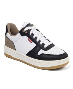 ���[�o�C�X �����Y �V���[�Y �X�j�[�J�[ ���[�X Levi's Men's Drive Lo Lace Up Sneaker White/Black/Khaki �z���C�g