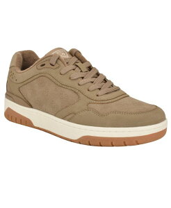 QX Y V[Y Xj[J[ GUESS Men's Nanon Branded Low Top Fashion Sneakers Taupe g[v