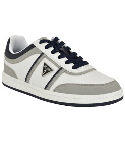 QX Y V[Y Xj[J[ [X GUESS Men's Lasen Branded Lace-Up Fashion Sneakers Medium Gray White multi zCg