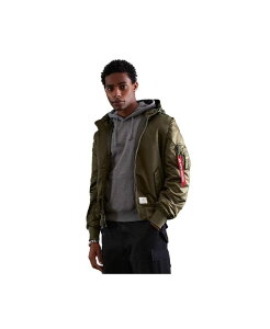 �A���t�@�C���_�X�g���[�Y �����Y �A�E�^�[ �W���P�b�g�E�u���]�� �W���P�b�g Alpha Industries Men's L-2B Hooded Gen II Flight Jacket Og-107 green �O���[��
