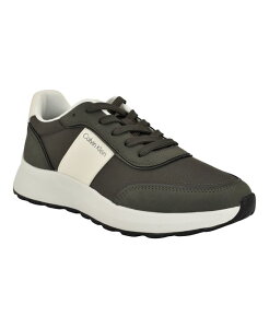 �J���o���N���C�� �����Y �V���[�Y �X�j�[�J�[ ���[�X Calvin Klein Men's Byren Casual Lace-Up Sneakers Dark gray �O���[