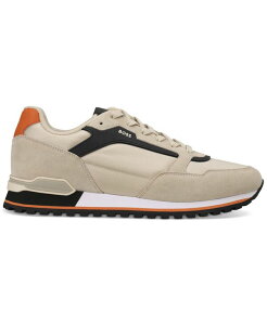 【送料無料】 ヒューゴボス メンズ スニーカー シューズ Men's Parkour Runner Sneakers Open Beige