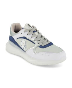 J[ K[tFh Y V[Y Xj[J[ S KARL LAGERFELD PARIS Men's Side Logo Head Patch Running Sneakers Blue White Black zCg