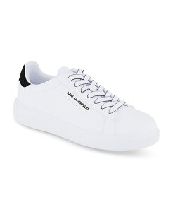 �J�[�� ���K�[�t�F���h �����Y �V���[�Y �X�j�[�J�[ ���S KARL LAGERFELD PARIS Men's Logo Plain Toe Sneakers White �z���C�g