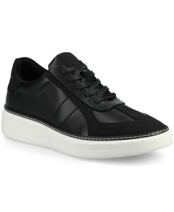 �o���X �����Y �V���[�Y �X�j�[�J�[ ���[�X Vance Co. Men's Berlin Comfort Lace Up Low Top Flexible Court Sneakers Black �u���b�N