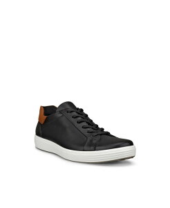 �G�R�[ �����Y �V���[�Y �X�j�[�J�[ Ecco Men's Soft 7 Easy Slip Tie Sneakers Black Cognac �u���b�N