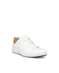 �G�R�[ �����Y �V���[�Y �X�j�[�J�[ Ecco Men's Soft 7 Easy Slip Tie Sneakers White Lion �z���C�g