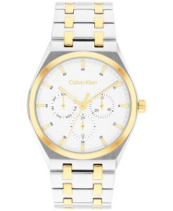 �J���o���N���C�� �����Y �A�N�Z�T���[ �r���v T�V���c Calvin Klein Men's Two Tone Stainless Steel Bracelet Watch 39mm Two-tone