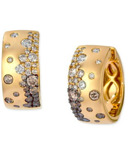 yz  @ fB[X sAXECO ANZT[ Chocolate Ombr Diamond Scatter Cluster (1-1/6 ct. t.w.) in 14k Gold 0.7" Yellow Gold