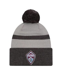 �j���[�G�� �����Y �A�N�Z�T���[ �X�q �j�b�g New Era Men's Black Colorado Rapids 2025 Kickoff Cuffed Pom with Knit Hat Black �u���b�N