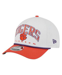 �j���[�G�� �����Y �A�N�Z�T���[ �X�q New Era Men's White/Orange Clemson Tigers Arch Two-Tone Rope 9FORTY A-Frame M-Crown Adjustable Hat White Orange �z���C�g