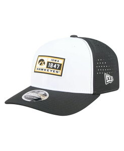 �j���[�G�� �����Y �A�N�Z�T���[ �X�q New Era Men's White/Black Iowa Hawkeyes Perforated Patched 9SEVENTY Adjustable Hat White Black �z���C�g