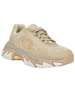 QX fB[X V[Y Xj[J[ [X GUESS Women's Nennzo Cat Claw Chunky Fashion Lace-Up Sneakers Taupe Multi g[v