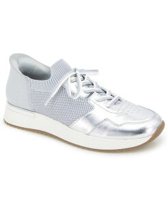 �P�l�X�R�[�� ���f�B�[�X �V���[�Y �X�j�[�J�[ Kenneth Cole Reaction Women's Chic EZ On Sneakers Silver Knit �V���o�[