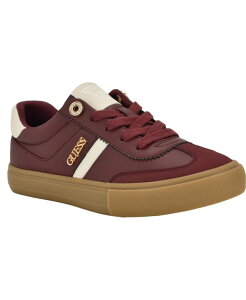 QX fB[X V[Y Xj[J[ [X GUESS Women's Loui Lace-Up Sneakers Deep Red bh