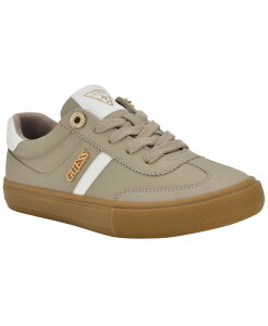 QX fB[X V[Y Xj[J[ [X GUESS Women's Loui Lace-Up Sneakers Light Natural