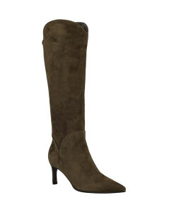 �Q�X ���f�B�[�X �V���[�Y �p���v�X �g�[�� �u�[�c �q�[�� GUESS Women's Palisa Tall Kitten Heel Dress Boots Regular & Wide Calf Ivy Green Olive Suede �O���[��