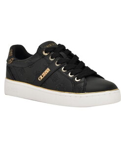 QX fB[X V[Y Xj[J[ [X GUESS Women's Britz Low Profile Lace-Up Sneakers Black Logo ubN