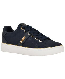 QX fB[X V[Y Xj[J[ [X GUESS Women's Britz Low Profile Lace-Up Sneakers Navy Logo lCr[