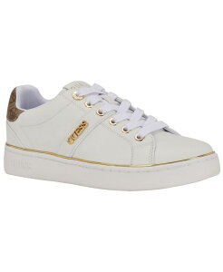 QX fB[X V[Y Xj[J[ [X GUESS Women's Britz Low Profile Lace-Up Sneakers White zCg