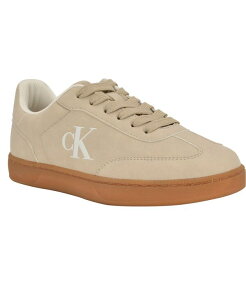JoNC fB[X V[Y Xj[J[ [X S Calvin Klein Women's Narissa Logo Lace-Up Sneakers Light Natural