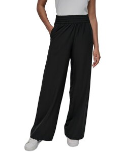 �_�i �L������ �j���[���[�N ���f�B�[�X �{�g���X �J�W���A���p���c �p���c DKNY Women's Hudson Stretch Wide-Leg Pull-On Pants Black �u���b�N