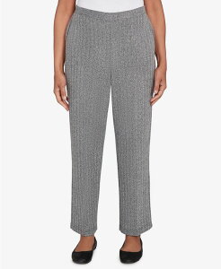 �A���t���b�h �_�i�[ ���f�B�[�X �{�g���X �J�W���A���p���c �p���c �j�b�g Alfred Dunner Women's Jet Setter Herringbone Knit Short Length Pants Black/Ivory �A�C�{���[