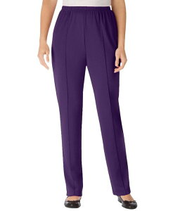 yz E[} EBYC fB[X JWApc {gX Women's Within Soft Knit Hassle-Free Pull-On Elastic-Waist Pants Radiant purple