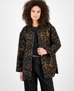 ANC fB[X AE^[ WPbgEu] WPbg Anne Klein Women's Colllarless Brushed Double-Face Jacket P/XXS-XXL Anne Black Multi ubN