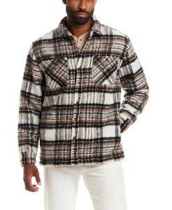EFU[v[t Y AE^[ WPbgEu] WPbg Weatherproof Vintage Men's Brushed Plaid Jacket Cream Taupe N[