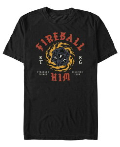 �t�B�t�X�T�� �����Y �g�b�v�X T�V���c ���M�����[�t�B�b�g �N���[�l�b�N �V���c Fifth Sun Men's Stranger Things Crewneck Regular Fit T-Shirt Black �u���b�N