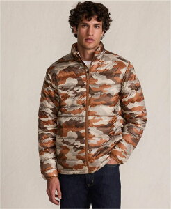 YGh Y AE^[ WPbgEu] vg _E WPbg Lands' End Men's Wanderweight Packable Print Down Jacket Warm cinnamon camo